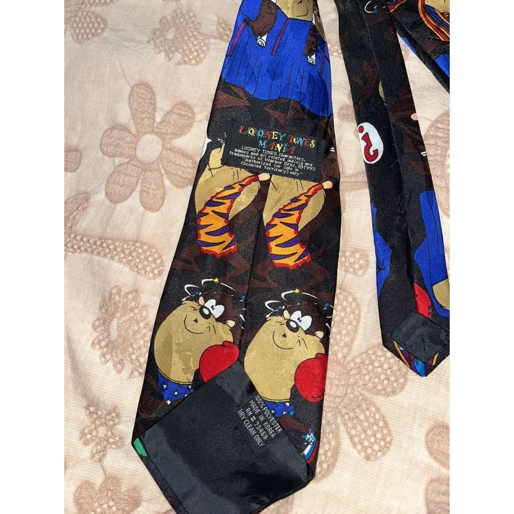 Looney Tunes Mania Neck Tie Taz Tasmanian Devil 1993‎ VTG Muscle Gym